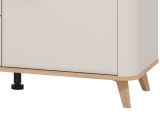 Mobile Porta tv Beige Marrone Rovere 2 Cassetti un Ripiano 179.5x40x52.5h cm, 2 Ante - Gosaldo