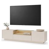 Mobile Porta tv Beige Marrone Rovere un Cassetto 2 Ripiani 176x40x43h cm, 2 Ante - Kakaha