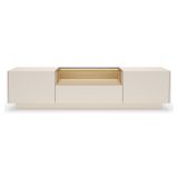 Mobile Porta tv Beige Marrone Rovere un Cassetto 2 Ripiani 176x40x43h cm, 2 Ante - Kakaha