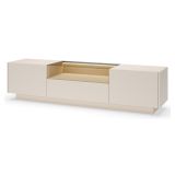 Mobile Porta tv Beige Marrone Rovere un Cassetto 2 Ripiani 176x40x43h cm, 2 Ante - Kakaha