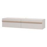 Mobile Porta tv Beige Marrone Rovere un Ripiano 2 Ante 154x41.5x32h cm, 2 Vani - Carcare