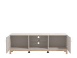 Mobile Porta tv Beige Marrone Rovere un Ripiano 2 Ante 154x41.5x50.5h cm, 4 Vani - Dosimo