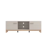 Mobile Porta tv Beige Marrone Rovere un Ripiano 2 Ante 154x41.5x50.5h cm, 4 Vani - Dosimo