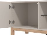 Mobile Porta tv Beige Marrone Rovere un Ripiano 2 Ante 154x41.5x50.5h cm, 4 Vani - Dosimo