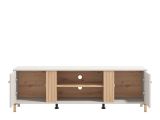 Mobile Porta tv Beige Marrone Rovere un Ripiano 2 Ante 163.5x40x52h cm, 4 Vani - Lauco