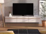 Mobile Porta tv Beige Marrone Rovere un Ripiano 3 Ante 192x41.5x32h cm, 3 Vani - Paitone