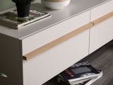 Mobile Porta tv Beige Marrone Rovere un Ripiano 3 Ante 192x41.5x32h cm, 3 Vani - Paitone