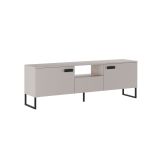 Mobile Porta tv Beige Nero un Cassetto 2 Ante 179x40x60h cm, 3 Vani - Careri