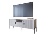 Mobile Porta tv Beige Nero un Cassetto Ripiani 155x40x69h cm, 2 Ante - Rabattone