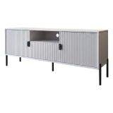 Mobile Porta tv Beige Nero un Cassetto Ripiani 155x40x69h cm, 2 Ante - Rabattone