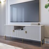 Mobile Porta tv Beige oro un Cassetto Ripiani 155x40x69h cm, 2 Ante - Rabattone