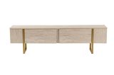 Mobile Porta tv Beige oro un Ripiano Apertura a Ribalta 180x30x50h cm, 2 Ante - Lilith