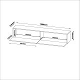Mobile Porta tv Beige un Ripiano 2 Ante 180x32x32h cm, un Vano - Mocogno