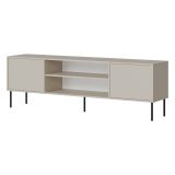 Mobile Porta tv Beige un Ripiano 2 Ante 180x40x60h cm, con Piedini in Metallo - Rainerio