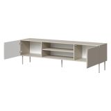 Mobile Porta tv Beige un Ripiano 2 Ante 200x42x57h cm, con Piedini in Metallo - Cesara