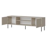 Mobile Porta tv Beige un Ripiano 2 Ante 4180x40x60h cm, con Piedini in Metallo - Rainerio