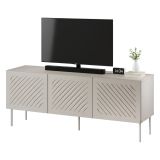 Mobile Porta tv Beige un Ripiano 3 Vani 150.5x42x60h cm, 3 Ante - Termoli