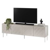 Mobile Porta tv Beige un Ripiano 4 Vani 200.5x42x60h cm, 4 Ante - Ronca