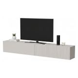 Mobile Porta tv Beige un Ripiano Modulabile 200x30x31h cm, 4 Vani - Sindia