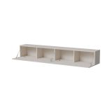Mobile Porta tv Beige un Ripiano Modulabile 200x30x31h cm, 4 Vani - Sindia