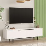 Mobile Porta tv Bianco 2 Ante 2 Vani 160x36x45h cm, Apertura a Ribalta - Palmi