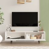 Mobile Porta tv Bianco 2 Ante 2 Vani 160x36x45h cm, Apertura a Ribalta - Palmi