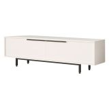 Mobile Porta tv Bianco 2 Ante 2 Vani 160x36x45h cm, Apertura a Ribalta - Palmi