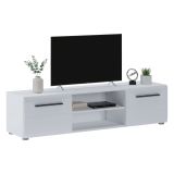 Mobile Porta tv Bianco 2 Ante 2 Vani 160x40x40h cm, Apertura Battente - Loazzolo