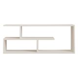 Mobile Porta tv Bianco 2 Ripiani 4 Vani 100x30x40h cm, Peso Supportato 40 kg - Foglizzo