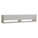 Mobile Porta tv Bianco 2 Ripiani Apertura a Ribalta 141x30x31h cm, 2 Ante - Olmi