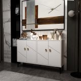 Mobile Porta tv Bianco 2 Ripiani Apertura Battente 120x30x75h cm, 4 Ante - Cervai