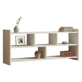Mobile Porta tv Bianco 5 Ripiani 5 Vani 118x28x55h cm, Peso Supportato 40 kg - Loreglia