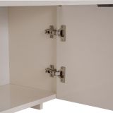 Mobile Porta tv Bianco Crema Apertura a Ribalta 4 Ante 180x32x45h cm, 2 Vani - Noma