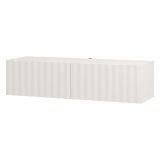 Mobile Porta tv Bianco Crema Beige un Ripiano 2 Ante 128x42x32h cm, 2 Vani - Vetto