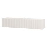 Mobile Porta tv Bianco Crema Beige un Ripiano 2 Ante 154x42x32h cm, 2 Vani - Maderno