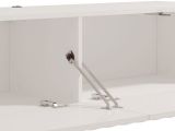 Mobile Porta tv Bianco Crema Beige un Ripiano 2 Ante 154x42x32h cm, 2 Vani - Maderno