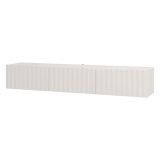 Mobile Porta tv Bianco Crema Beige un Ripiano 3 Ante 192x42x32h cm, 3 Vani - Fossa