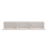 Mobile Porta tv Bianco Crema Beige un Ripiano 3 Ante 192x42x32h cm, 3 Vani - Fossa