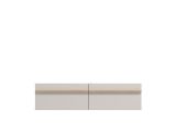Mobile Porta tv Bianco Crema Marrone Rovere un Ripiano 2 Vani 128x41.5x32h cm, 2 Ante - Sirolo