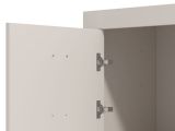 Mobile Porta tv Bianco Crema Nero 2 Ripiani 2 Ante 147.5x41.5x53.5h cm, 4 Vani - Sillaro