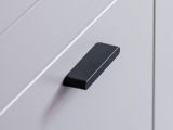 Mobile Porta tv Bianco Crema Nero 2 Ripiani 2 Ante 147.5x41.5x53.5h cm, 4 Vani - Sillaro