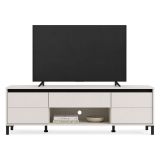 Mobile Porta tv Bianco Crema Nero un Cassetto un Ripiano 183x40x52h cm, 2 Ante - Celico