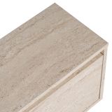 Mobile Porta tv Bianco Marmo un Ripiano 3 Ante 160x30x42h cm, 4 Vani - Morrigan