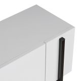 Mobile Porta tv Bianco Nero 2 Ante 4 Vani 180x30x45h cm, Apertura a Ribalta - Noga