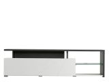 Mobile Porta tv Bianco Nero Antracite 6 Ripiani 5 Vani 170x42x47h cm, Un'anta - Induno