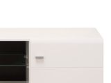 Mobile Porta tv Bianco Nero un Ripiano 2 Ante 170x41.5x41.5h cm, Ripiano in Vetro - Furci