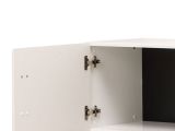 Mobile Porta tv Bianco Nero un Ripiano 2 Ante 170x41.5x41.5h cm, Ripiano in Vetro - Furci