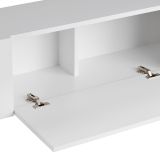 Mobile Porta tv Bianco oro 2 Ante 4 Vani 180x30x45h cm, Apertura a Ribalta - Noga