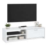 Mobile Porta tv Bianco un Cassetto 2 Ripiani 120x39x31h cm, 2 Vani - Lilali