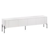 Mobile Porta tv Bianco un Ripiano Apertura Battente 190x40x50h cm, 4 Ante - Brembana